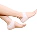 Produktbild 3 Paar Weiß Silikon Fußpflege Moisturizing Gel Fersen Socken, Gel Ferse Sleeve, Gel Ferse Kissen mit Air Löcher, Gel Fersenschutz Socken für Cracked Fuß Hautpflege-Schutz-Fuss Pediküre Pflege
