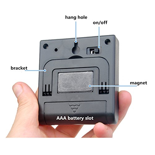 Digitaler Küchen-Timer Wecker für Küche Gerät 24hour Wecker Count-up Count Down-Timer für Küche, Medizin Stainless Steel Black - 4