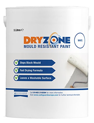Dryzone Schimmelresistente Emulsionsfarbe, 5 l, Weiß, bis zu 5 Jahre schimmelresistent