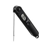 4. Energy-saving Design. Powered by only one LR44 (L1154/AG13) button battery (included), TopElek kitchen thermometer will last for more than 1 year if it is used for 2 hours per day. Moreover, it will shut off automatically after 15 minutes