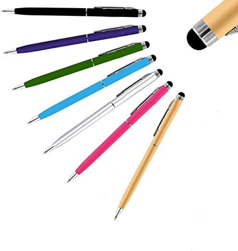 AOWOTO Universal Colorful Stylus Touch Screen Pen for iPhone 6s/6 Plus 5/5s iPad Air Pro Mini 4/3/2/1 LG Snoy HTC Asus Samsung Galaxy Blackberry Tablet PC and all Other Touch Screens Devices (2 in 1 Slim Capacitive & Ballpoint 7pcs)