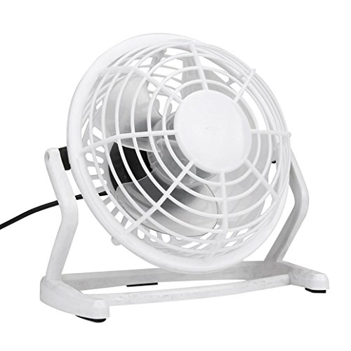 Ularma MIni Fan USB Ventilator Schreibtisch Kühler Super Silent Diameter 96mm (Weiß)