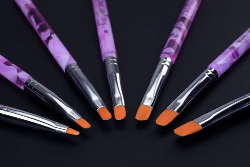 7 UV Gel Acryl Nailart Nagel Pinsel Profipinsel Stift Künstlerpinsel Fingernägel - 3