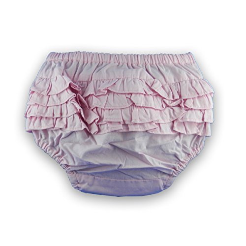 Bébé Bloomer - Culotte de bébé, culotte, arrière Pompe froncée Rose Girl, Taille L, 18-24 mois, 100% coton