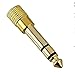 Produktbild 6,5 6,35 6,3 bis 3,5 Konvertierungskopf Revolution der Mutter Mikrofon MIC / Audioadapter3.5MM 6.35MM männlicher Audiotransferkopf bedeutet ein Gold (zwei Ringe)