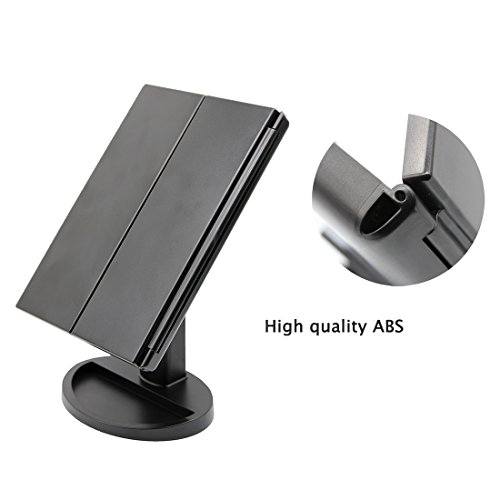 Light Make-up-Spiegel, TFCFL Reise Eitelkeit Spiegel, beleuchtete Spiegel, Tischplatte beleuchtet Kosmetikspiegel, 1X / 2X / 3X-Vergrößerung, 21 helle LEDs für Reisen, Rasieren, Dressing - 8