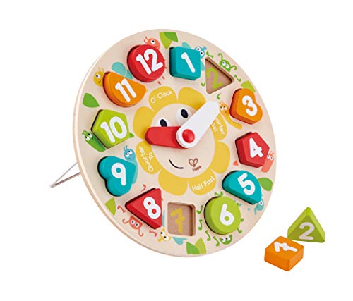 Hape- Puzzle Horloge, E1622, Beige