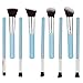 douself® 9PCS Professional Wood Makeup Brush Set Thick + Thin brushes Cosmetic Tools Kit Blue