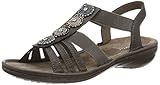 Flexible Laufsohle Rieker Damen 608G9-45 Geschlossene Sandalen, Grau (Basalt 45), 39 EU