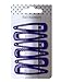 Set of 6 Purple Hair Clips Snap Bendies Sleepies 5cm (2")