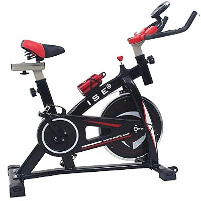 ISE Vélo D'appartement Ergomètre Cardio Vélo de Biking Vélo Spinning Biking Exercice de Fitness d'aérobie, Silencieux, Poids d'inertie 13 KG,SY-7802