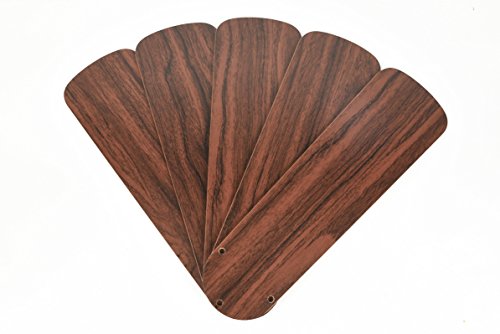 Pepeo Deckenventilator mit Licht Kisa, extra flach, Gehäuse Messing Antik, Flügel Mahagoni oder Eiche, 105 cm - 17