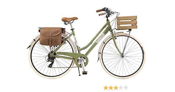 Via Veneto by Canellini Bicicletta Bici Citybike CTB Donna Vintage Retro  Via Veneto Alluminio Cassetta Verde Oliva Taglia46 : Sport e tempo libero