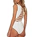 Produktbild Xinan Damen Hollow Badeanzug Back Straps Stück Hose Weste (L, Weiß)