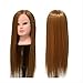 22" Hair Hairdressing Training Head Practice Mannequin Clamp Cut (Dark blonde/synthetic)