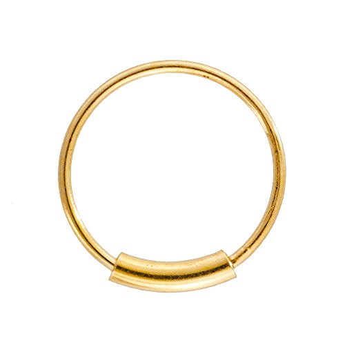 Blue Banana Body Piercing Silver 1.0mm Cylinder Closure Ring (Gold Plated) - 1 x 8mm