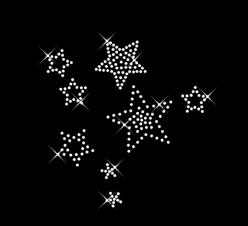 STRASS Motiv Sternenhimmel Hotfix Hotglue Bügelbild Ornament
