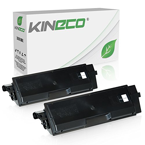 2 Toner kompatibel zu Kyocera TK-590 TK590 für Kyocera Ecosys M6526cdn, Ecosys M6526cdn, FS-C2026MFP, FS-C2126, FS-C2626MFP - Schwarz je 7.000 Seiten