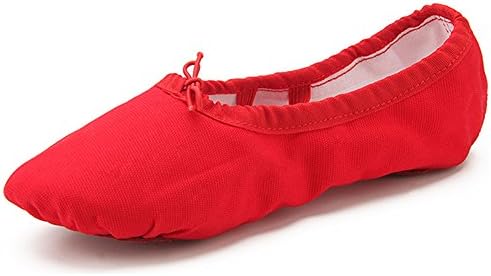 Dreamone Ballet Dancing Shoes Canvas Gymnastic Yoga Dance Shoes Flat Split Sole Women Girls Toddlers Size