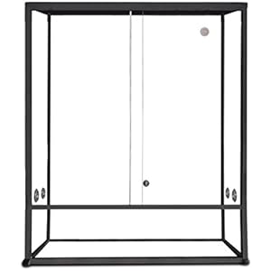 Reptiles Planet Terrarium für Reptilien / Amphibien, Aluminium, elegantes Design, 45x 45x 60 cm,schwarz