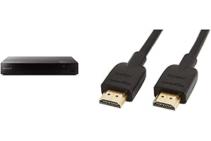 Sony BDPS1700B.CEK SMART Blu-Ray and DVD Player with Built-In Apps (new for 2016) - Black & Amazon Basics High-Speed 4K, Ultra HD, HDMI 2.0 Cable - 0.9m / 3 Feet (Latest Standard)