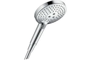 hansgrohe Raindance Select S - główka prysznicowa, słuchawka prysznicowa okrągła (⌀ 120 mm) z 3-strumieniowa, z funkcją antykamienną, chrom, 26014000