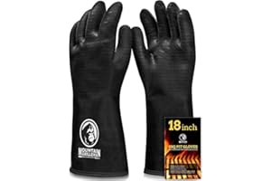 ‎MOUNTAIN GRILLERS Mountain Grillers, BBQ Gloves, Heat Resistant (500 °C), Fireproof, Waterproof, Non-Slip, Oven Gloves, Pot Gloves, Accessories for Barbecuing