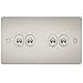 Produktbild Knightsbridge FPAV4TOGPL 10 A 4-Gang Flat Plate 2-Way Toggle Switch - Pearl by Knightsbridge