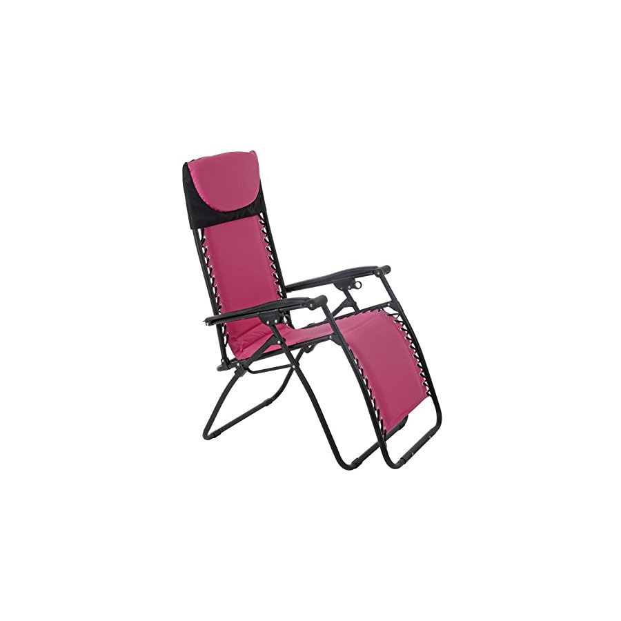 Azuma Padded Zero Gravity Recliner Chair Hot Pink