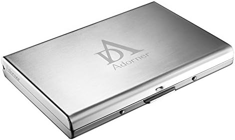 Xintop RFID Blocking Wallet Credit Card Holder with Four Card Slots and Fixed Money Clip, Smooth, Sleek Stainless Steel Design