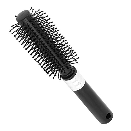 Rund Haarbuerste – SODIAL(R) Plastik Henkel Rund Haarbuerste Salon Styling Borsten Buerste Kamm Schwarz - 2