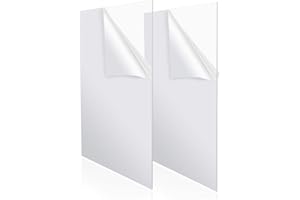 PP OPOUNT 2 Pieces A3 Acrylic Sheets 2 mm Thick Large Acrylic Sheet for DIY Display Projects, Protective Shields, Signage