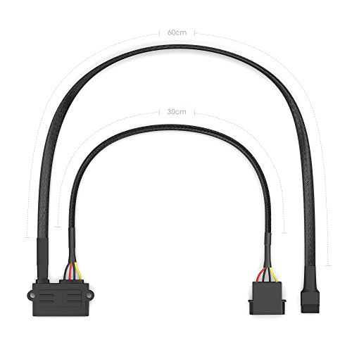 KabelDirekt 22-Pin SATA auf 4-Pin Molex Stromkabel 30 cm und 7-Pin SATA 3 Datenkabel 6 Gbit/s 60 cm - 2