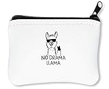 Größe: 12 x 8cm. No Drama Lama Funny Reißverschluss-Geldbörse Brieftasche Geldbörse