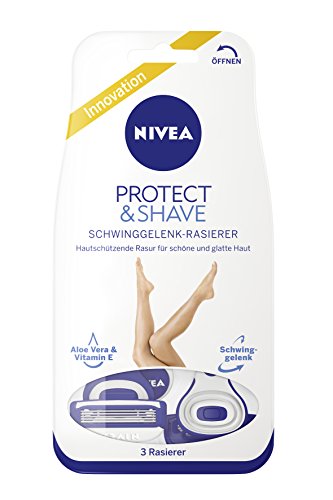 NIVEA Protect & Shave Premium Einwegrasierer, 1er Pack (1 x 3 Stück) - 2