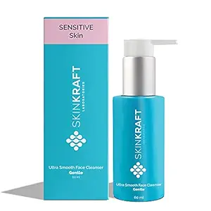 SkinKraft Face Wash For Sensitive Skin - Customized Ultra Smooth Face Cleanser - Soothes And Nourishes Sensitive Skin - Counters Skin Irritation - Dermatologist Approved - 60ml