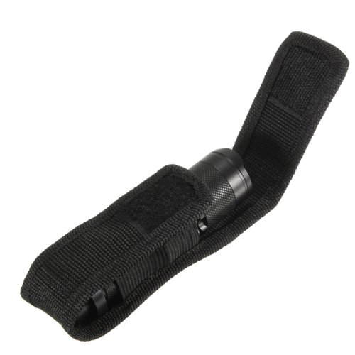 SODIAL (R) 2pcs 13cm Black Nylon Holster Halter Guerteltasche Tasche fuer LED Taschenlampe - 4