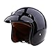 MagiDeal Glossy Black ABS 3/4 Open Face Vintage Motorcycle Motorbike Helmet With Sun Visor - XL RS.4320.00