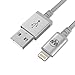 Produktbild Wanshine 1m iPhone Lightning Kabel Nylon USB Ladekabel, Lebenslange Garantieserie, [Apple MFi Zertifiziert] für iPhone 7, 7 Plus SE 5s 5c 5 6s 6 / 6 Plus, 6s Plus, iPad Pro, Air 2 und weitere (Grau)