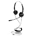 Produktbild AGPTEK 4-Pin RJ9 Binaurales Telefon Headset mit Mikrofon 3.5MM QD Lautstärke für Call Center Call Center Telefon Webcams Computer Schwarz