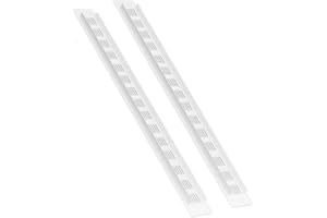 HOOPEVER 2 Pcs White Air Vent Grille Cover 600mm x 80mm Aluminum Alloy Kitchen Air Vent Cover Cupboard Vents 24 x 3 Inch Fridge Vent Louvred Wall Vent Grille Ventilation Cover