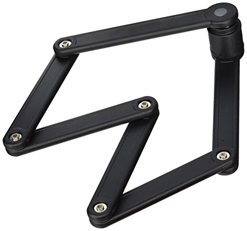 qobobo® Motorrad Fahrradschloss Faltschloss Gliederschloss Bike Bicycle Key Lock mit Halterung 3x Schlüssel in schwarz - 2