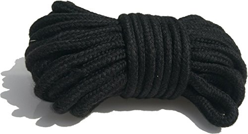 Preisvergleich Produktbild Schwarz weich Seil 10 Meter Mehrzweck-waschbar von cufz