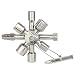 Produktbild TANCUDER Multifunktionale Kreuzschlüssel Universal Schaltschrank Schlüssel für gängige Schränke und Absperrsysteme, silber und chrom
