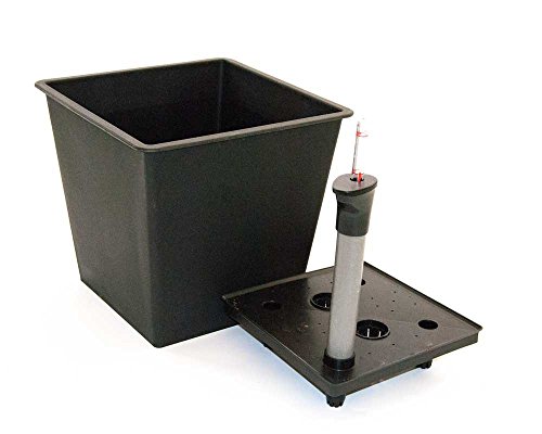 Pflanzkübel Blumenkübel Blumentopf Polyrattan Quadrat LxBxH 50x50x50cm schwarz. - 5