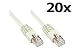 Produktbild Telekom® Patchkabel, 20er PACK, Cat. 5, F/UTP, grau, zum Verbinden von Router, DSL Modem usw. 5m