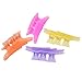 Anself Plastic Colorful Transparent Hairdressing Tool Butterfly Hair Claw Salon Section Clip Clamps (12pcs)