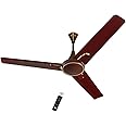 KUHL Prima A1 1200MM Decorative Power Saving BLDC Ceiling Fan With Remote | 29W | Saves Upto 65% Electricity | 5 stars | High Air Flow | Stylish Design | Brown | Free Installation