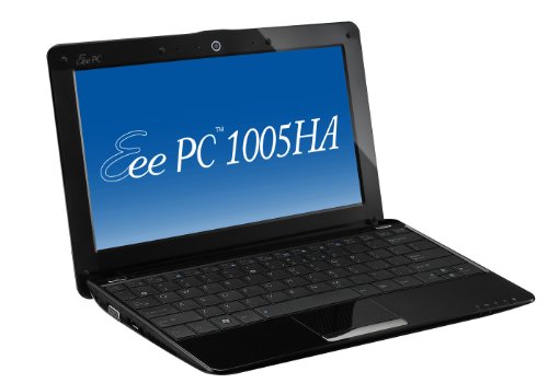 Asus EeePC 1005HA Seashell 10-inch Black Netbook  Intel Atom N280 1 66 GHz  1 GB RAM  160 GB HDD  Windows XP  up to 10 Hours Battery Life 