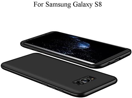 Samsung Galaxy S8 Case, uiano® 360 Degree Protection 3 in 1 Combination Anti-Scratch PC Ultra-thin Shockproof case cover for Samsung Galaxy S8--Black [Lifetime Warranty]